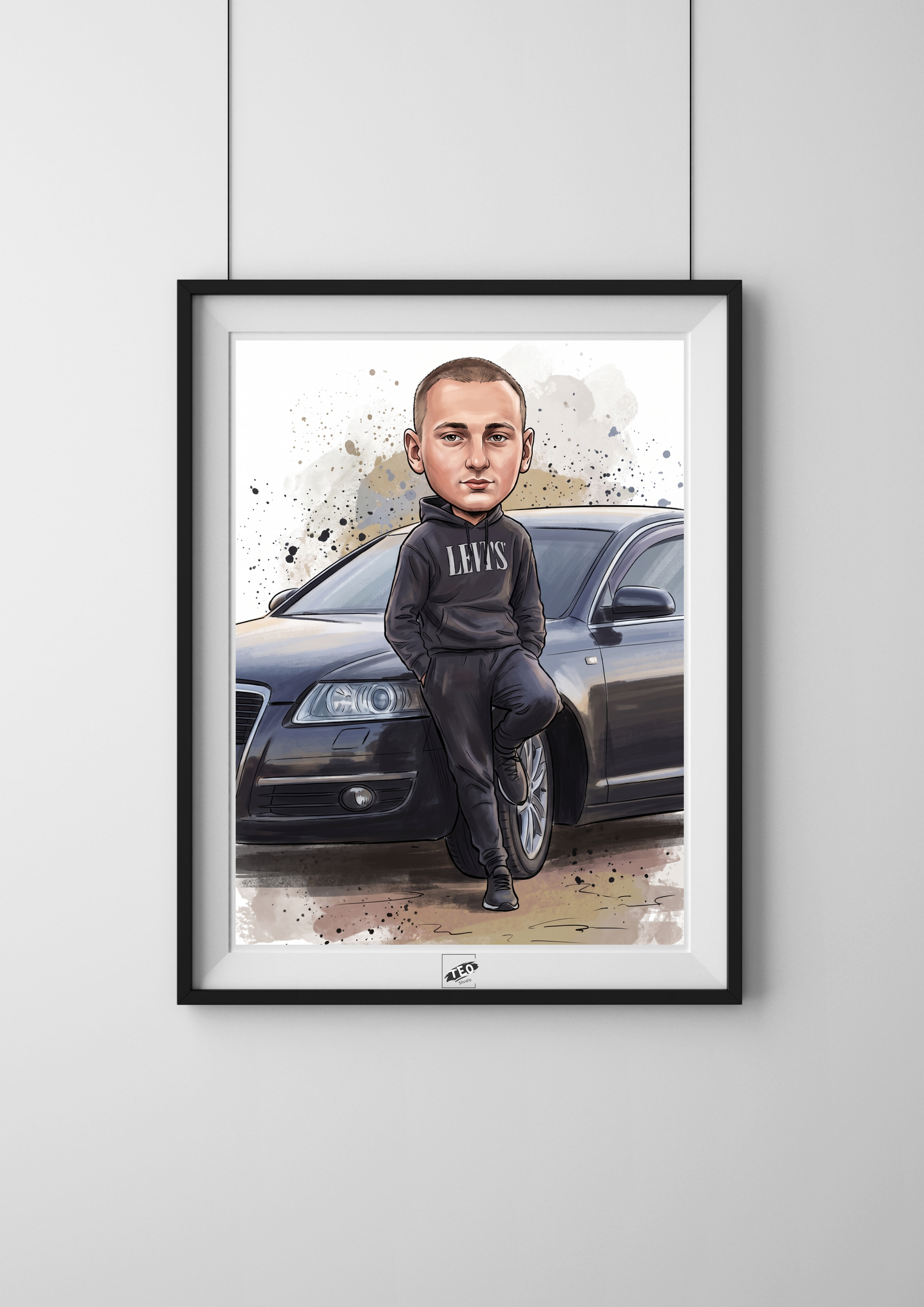 Tablou Caricatură Personalizată (Ramă Cadou inclusă)
