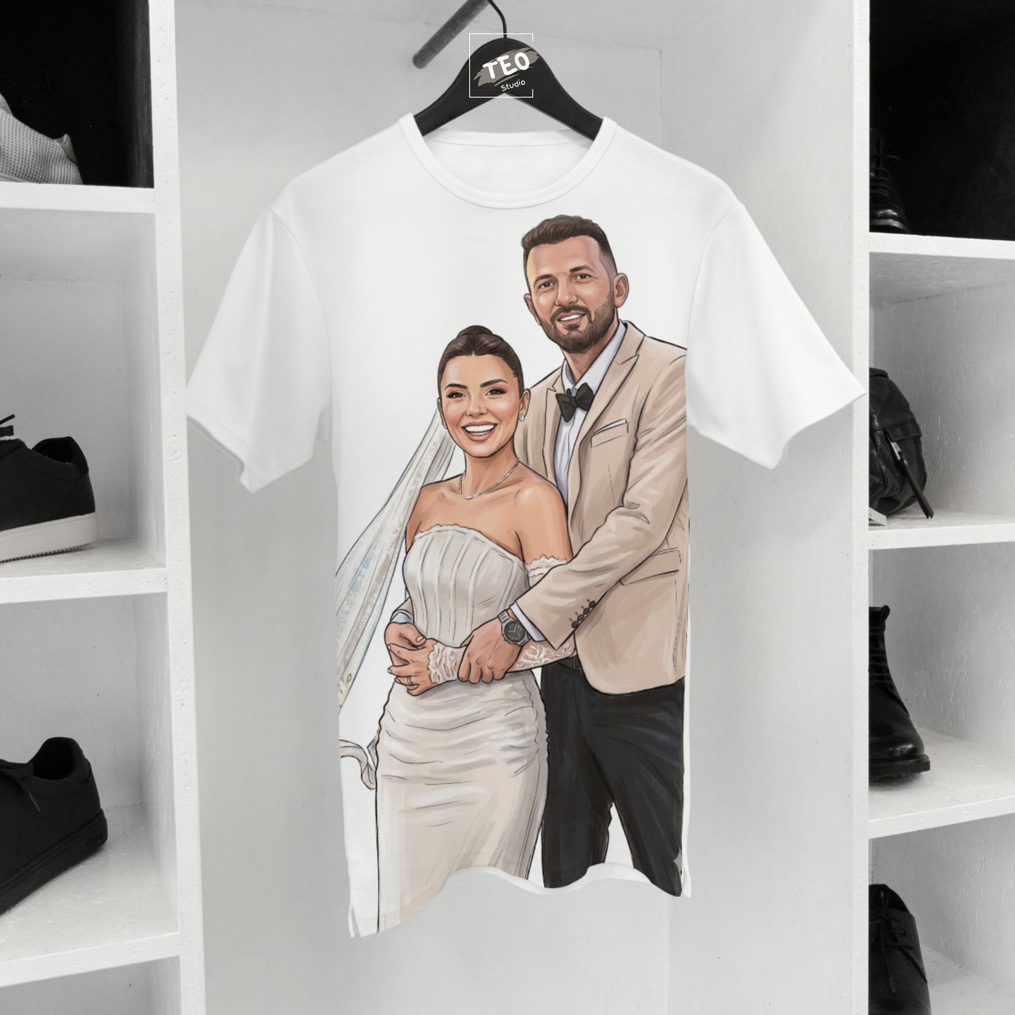 Tricou Personalizat cu Portret / Caricatură